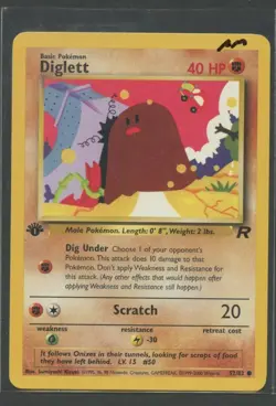 Diglett 1. Edition | Team Rocket 52/82 | Pokemon Karte EN NM Digda 2000 WOTC - Image 3
