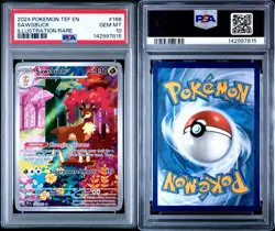 2024 POKEMON TEF EN-TEMPORAL FORCES ILLUSTRATION RARE #166 SAWSBUCK PSA 10 - Image 3