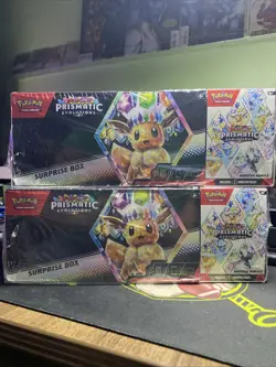 Pokemon Prismatic Evolutions Sams Club Exclusive Surprise Box Booster Bundle x2 - Image 1