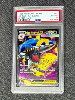 Pokemon Mega Sharpedo ex Ultra Rare 113/094 Phantasmal Flames Holo PSA 10 - Image 1