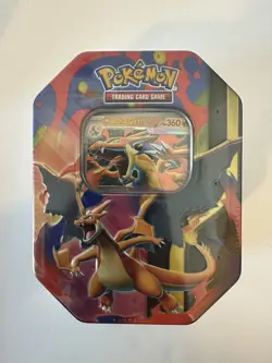 Pokemon TCG Mega Charizard Y EX Tin W/ Charizard Promo Factory Sealed SHIPS FAST - Image 1