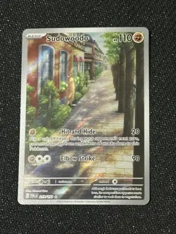 Pokemon Sudowoodo 219/193 Paldea Evolved Illustration Rare Full Art Holo - Image 1