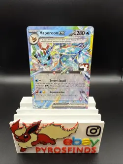 Pokemon Play Pokemon Prize Pack Series 7 Vaporeon EX 023/131 PROMO NM/M Unplayed - Image 1