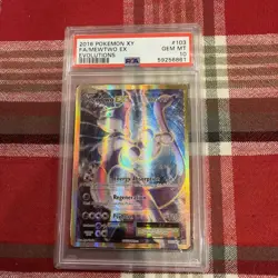 PSA 10 GEM MINT 2016 Pokemon Mewtwo EX XY Evolutions Full Art #103 - Image 1