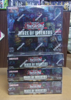 LOT OF (4) YU-GI-OH MAZE OF MIUERTOS 1ST BOOSTER BOXES - Image 1