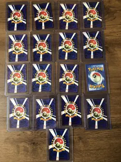 Pokemon Vintage 1996 Pocket Monster Japanese Vending Card Stickers X17 Bundle - Image 2
