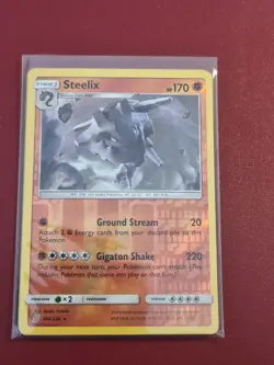 Pokemon Sun Moon Unified Minds Steelix 104/236 Rare Reverse Holo TCG Card - Image 1