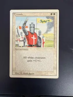 Crusade - MTG - Revised - NM - Very Nice Vintage Card - BANNED #1 - Image 1