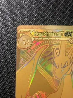 Mega Charizard Y EX – 294/217 – Gold Full Art – Pokemon Card - Image 5