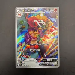 Pokemon TCG Crocalor 202/193 SV02 Paldea Evolved Illustration Rare Full Art Holo - Image 1