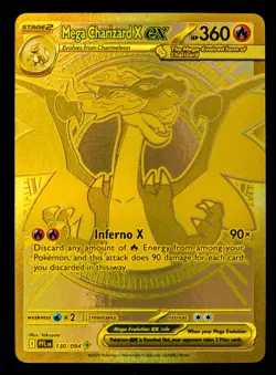 Pokemon Mega Charizard X ex 130 Mega Hyper Rare Mega Evolution - Image 1