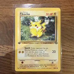 PIKACHU - 60/64 - 1st First Edition Jungle - Non-Holo - Pokemon Card - Image 1