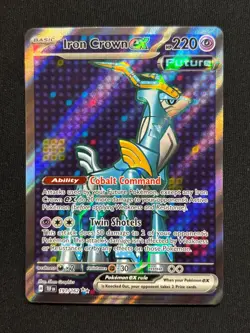 Pokemon TCG Iron Crown EX Scarlet Violet Temporal Forces 191/162 Full Art Card - Image 1