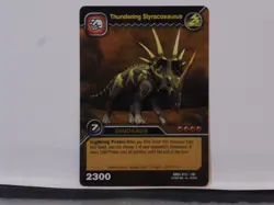 DKDS 015/100 THUNDERING STYRACOSAURUS Dinosaur King Gold Rare Trading Card 2009 - Image 1