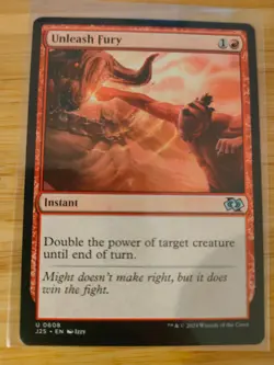 MTG Unleash Fury 0608 J25 Foundations M/NM Free UK P&P - Image 1