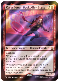 Casey Jones, Back Alley Brute - Surge Foil Teenage Mutant Ninja Turtles MTG - Image 1