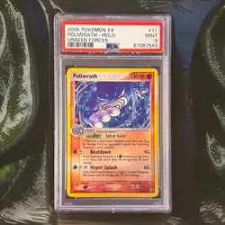 Pokemon EX Unseen Forces Poliwrath Holo 11/115 PSA 9 - Image 1