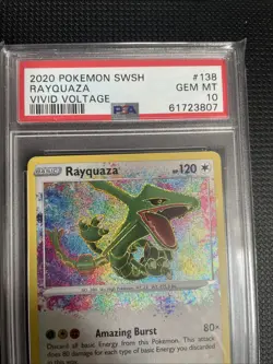 Pokemon TCG Rayquaza Amazing Rare Card #138/185 Vivid Voltage PSA 10 - Image 2