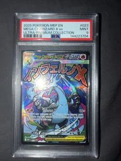 2025 POKEMON MEP ULTRA-PREMIUM COLLECTION PROMO #023 MEGA CHARIZARD X EX PSA 9 - Image 1