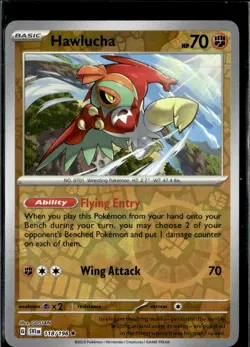 Pokemon Hawlucha 118/198 Scarlet Violet Base Reverse Holo Rare 2 Card Lot - Image 1