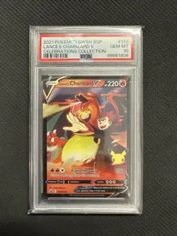2021 POKEMON LANCE’S CHARIZARD V SWSH133 PROMO CELEBRATIONS COLLECTION #133 - Image 1