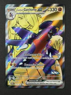 Cynthia's Garchomp ex 215/182 Destined Rivals FA Ultra Rare Holo Pokemon Card NM - Image 1
