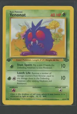 Venonat 1. Edition | Jungle 63/64 | Pokemon Karte EN NM Bluzuk 1999 - Image 5
