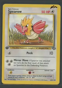 Spearow 1. Edition | Jungle 62/64 | Pokemon Karte EN NM Habitak 1999 - Image 1