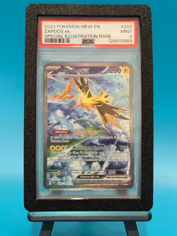 2023 POKEMON MEW EN-151 SPECIAL ILLUSTRATION RARE #202 ZAPDOS EX PSA 9 - Image 1