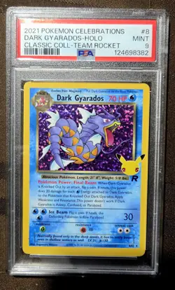 Dark Gyarados 8/82 Celebrations: Classic Collection Holo PSA 9 Pokemon TCG - Image 1