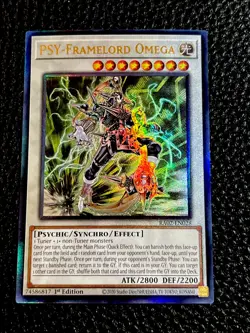 PSY-Framelord Omega RA02-EN028 Yugioh 1st Edition Prismatic Ultimate Rare - Image 1