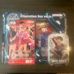 One Piece Illustration Box Vol. 6 + tin + sleeved pack- Factory Sealed! - Image 1