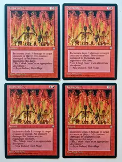 4 x Incinerate | Ice Age | MtG | Magic The Gathering - Image 1