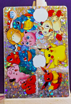 POKEMON POCKET MONSTERS VENDING PRISM STICKER 459 PSYDUCK PIKACHU EEVEE SQUIRTLE - Image 2