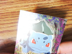 01 Bulbasaur E1 of 12 TOPPS Pokemon Evolution Card - Textured Dots Foil - Image 2