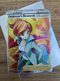 Pokemon Card Professor's Research Professor Juniper Swsh152 Black Star Promo NM - Image 1