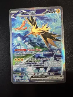 Pokemon Zapdos EX Full Art Holo 202/165 MEW English 151 TCG - Image 1
