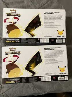 Pokemon TCG Celebrations Pikachu VMAX Premium Figure Collection Box X2 Sealed - Image 2
