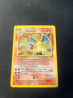 Charizard Base Set Unlimited Holo LP Vintage Pokemon TCG WOTC 4/102 - Image 3