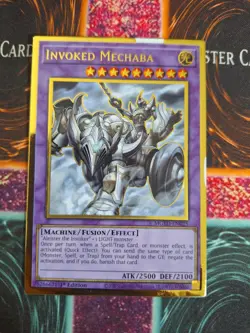Yu-Gi-Oh! TCG Invoked Mechaba MGED-EN025 Premium Gold Rare 1st Edition LP - Image 1