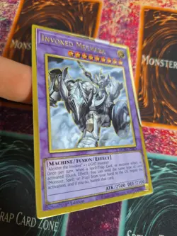 Yu-Gi-Oh! TCG Invoked Mechaba MGED-EN025 Premium Gold Rare 1st Edition LP - Image 2