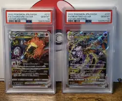 PSA 10 Charizard 212/172 Mewtwo 221/172 SAR VSTAR Universe Pokemon Card Japanese - Image 1