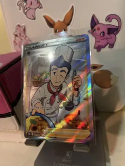 Pokemon Card Japanese Cook Trainer SR 260/184 SR VMAX Climax FULL ART HOLO MINT - Image 3