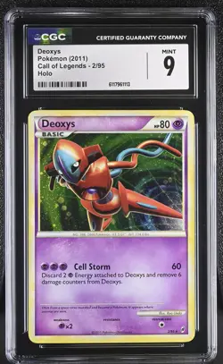 CGC 9 MINT Deoxys 2011 Call of Legends 2/95 Holo Pokemon Card - Image 1