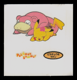 MP - Pokemon Pikachu & Slowpoke Summer Daiichi Pan Deco-Chara Japanese Sticker - Image 1