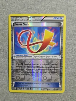 Pokemon Focus Sash Trainer Item Reverse Holo 91/111 Furious Fists - Image 1