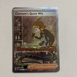 Clemonts Quick Wit 243/191 Pokemon TCG Surging Sparks Special Illustration Rare - Image 1