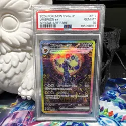 Pokemon Umbreon ex SV8a Terastal Fest Ex 217/187 SAR Holo Japanese PSA 10 2024 - Image 1