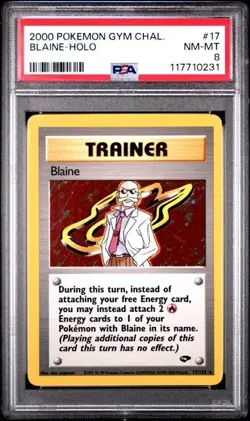 PSA 8 - 2000 Pokemon Gym Challenge BLAINE-HOLO #17 (0231) 3 - Image 1
