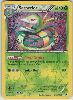 Pokemon TCG Serperior Uncommon Legendary Treasures: Radiant Collection RC3/RC25 - Image 1
